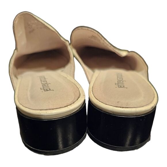 JEFFERY CAMPBELL “Novit” White Leather Croc Pointed Slip-On Mules - Size 8 1/2 - Picture 4 of 8